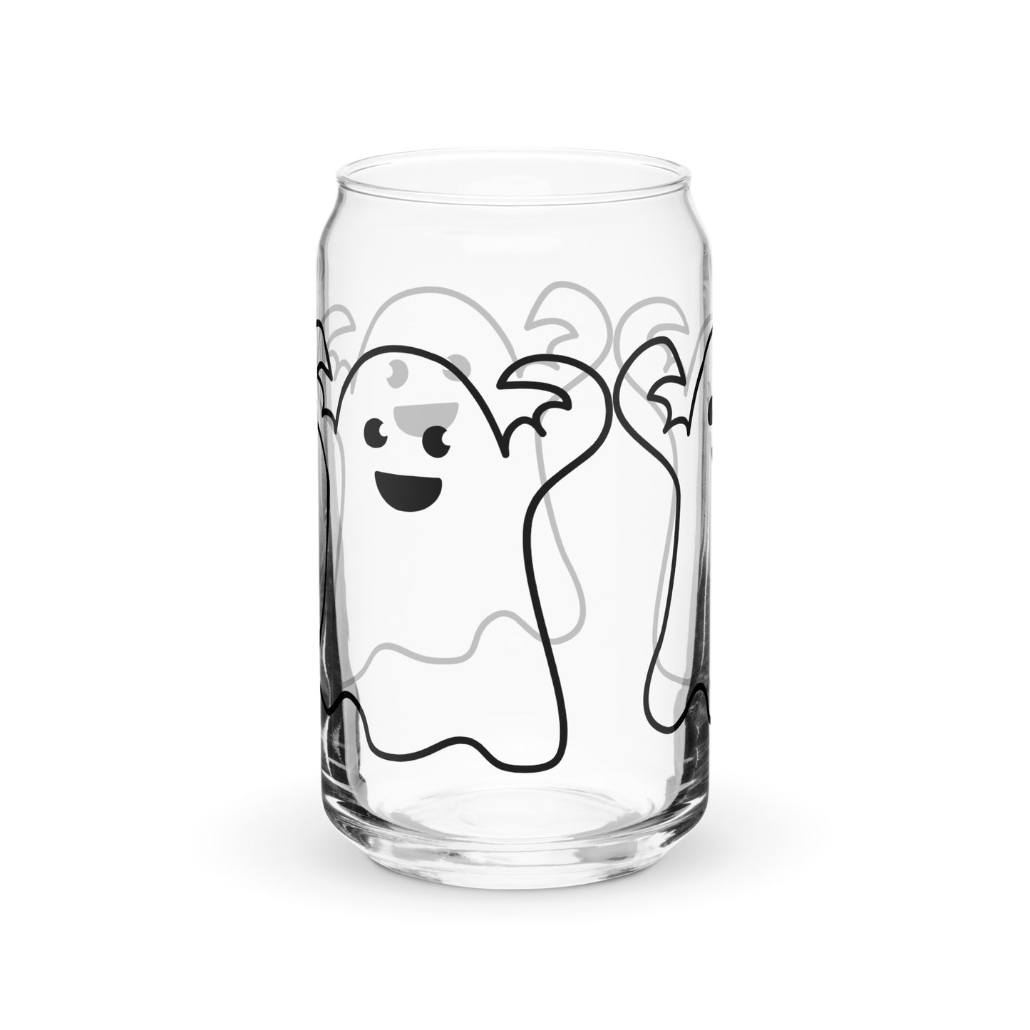 HALLOWEEN GHOST!”Can-Shaped Glass W/Black Font