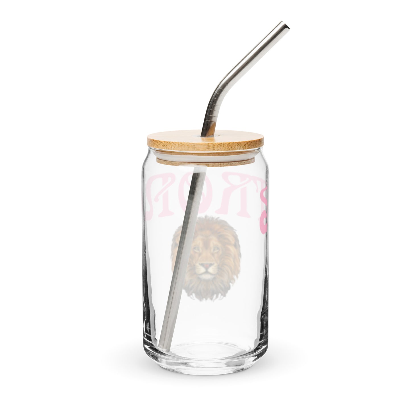 “STRONG”Can-Shaped Glass W/Cotton Candy Font