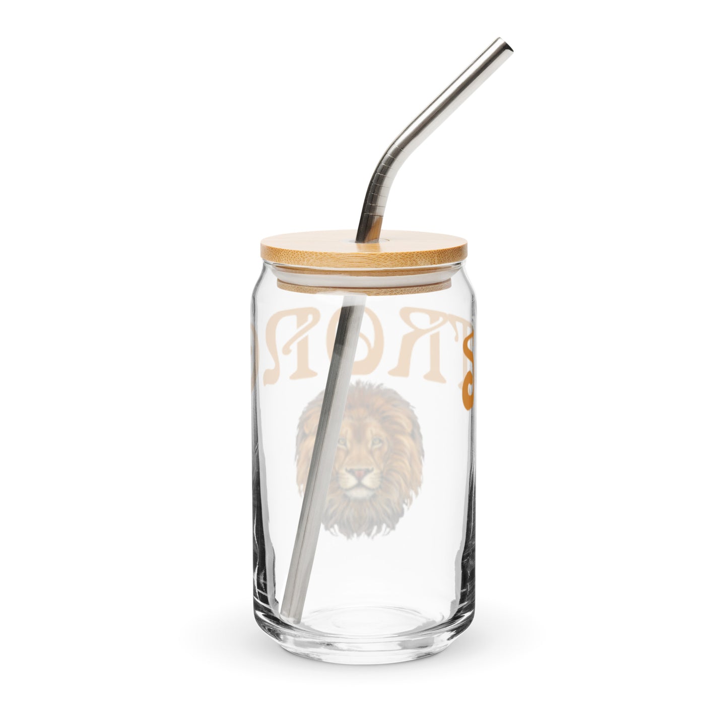 “STRONG”Can-Shaped Glass W/Fawn Font