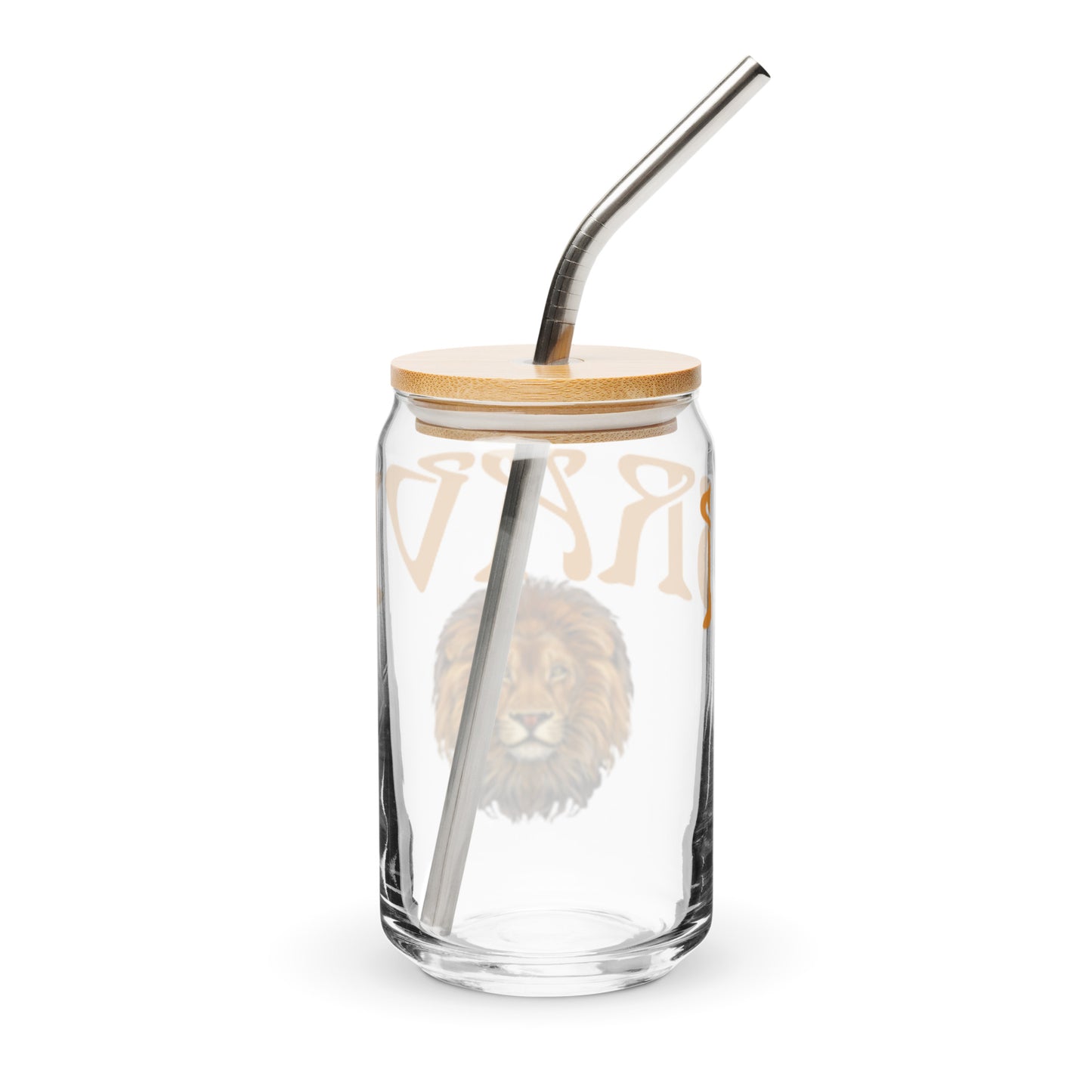 “BRAVE”Can-Shaped Glass W/Fawn Font