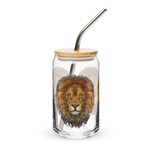 “STRONG LION”Can-Shaped Glass