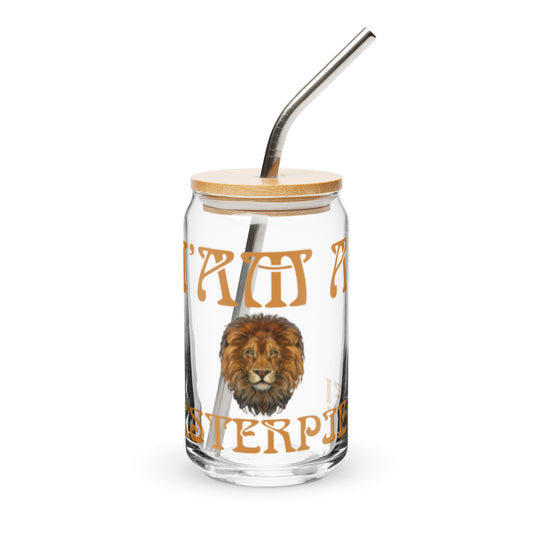 “I’AM A MASTERPIECE!”Can-Shaped Glass W/Fawn Font