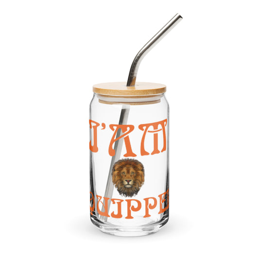 “I’AM EQUIPPED!”Can-Shaped Glass W/Orange Font