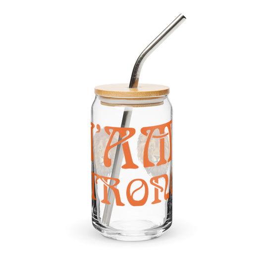 “I’AM STRONG”Can-Shaped Glass W/Orange Font