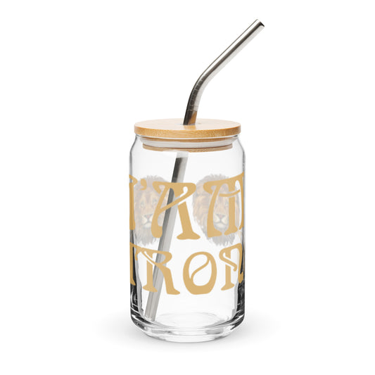“I’AM STRONG”Can-Shaped Glass W/Fawn Font