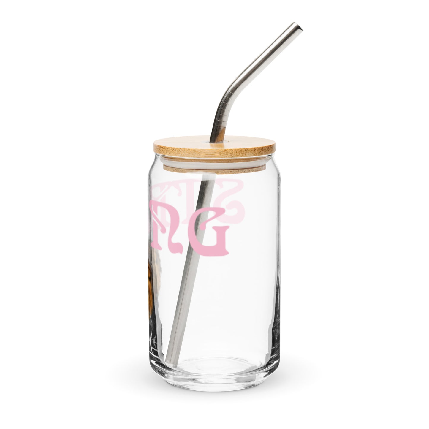 “STRONG”Can-Shaped Glass W/Cotton Candy Font