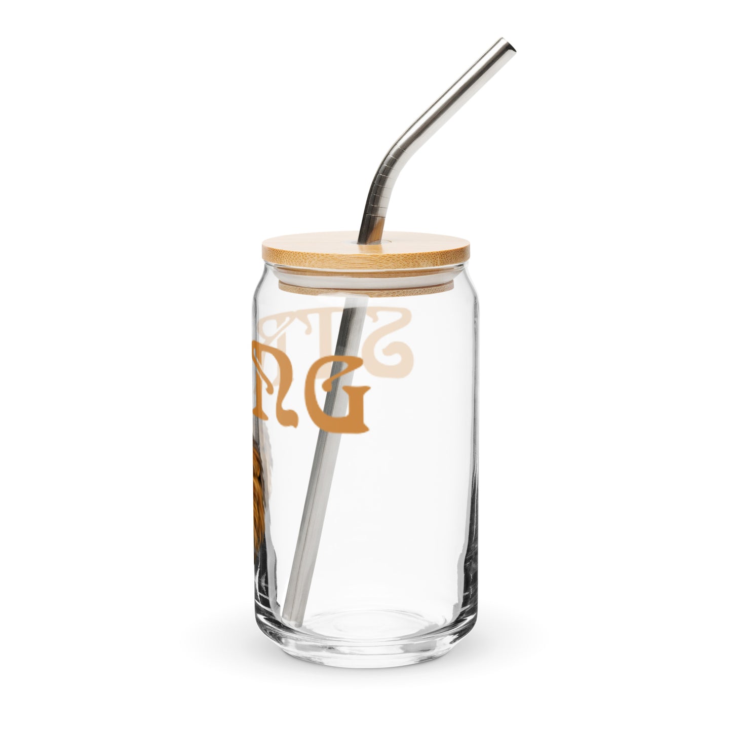 “STRONG”Can-Shaped Glass W/Fawn Font