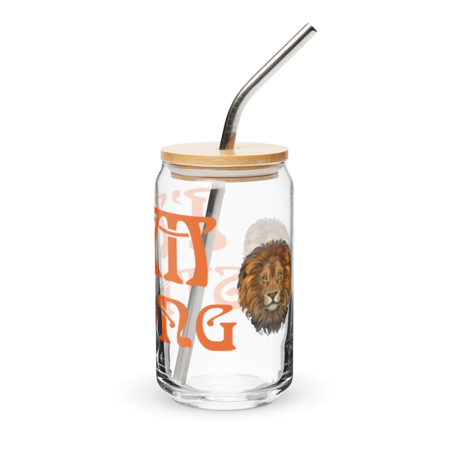 “I’AM STRONG”Can-Shaped Glass W/Orange Font