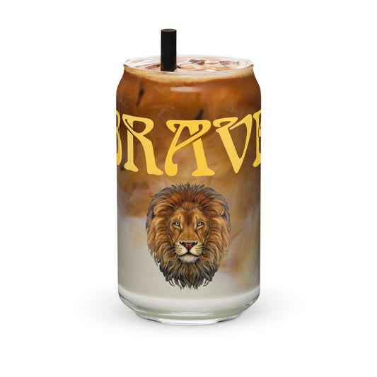 “BRAVE”Can-Glass W/Yellow Font