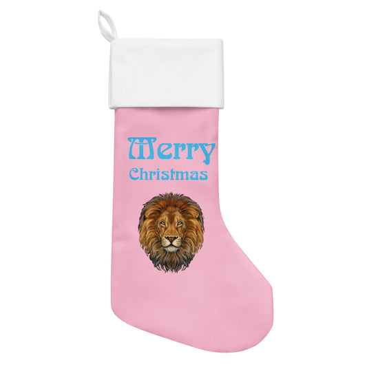 “Cotton Candy”Christmas Stocking W/SkyBlue Font