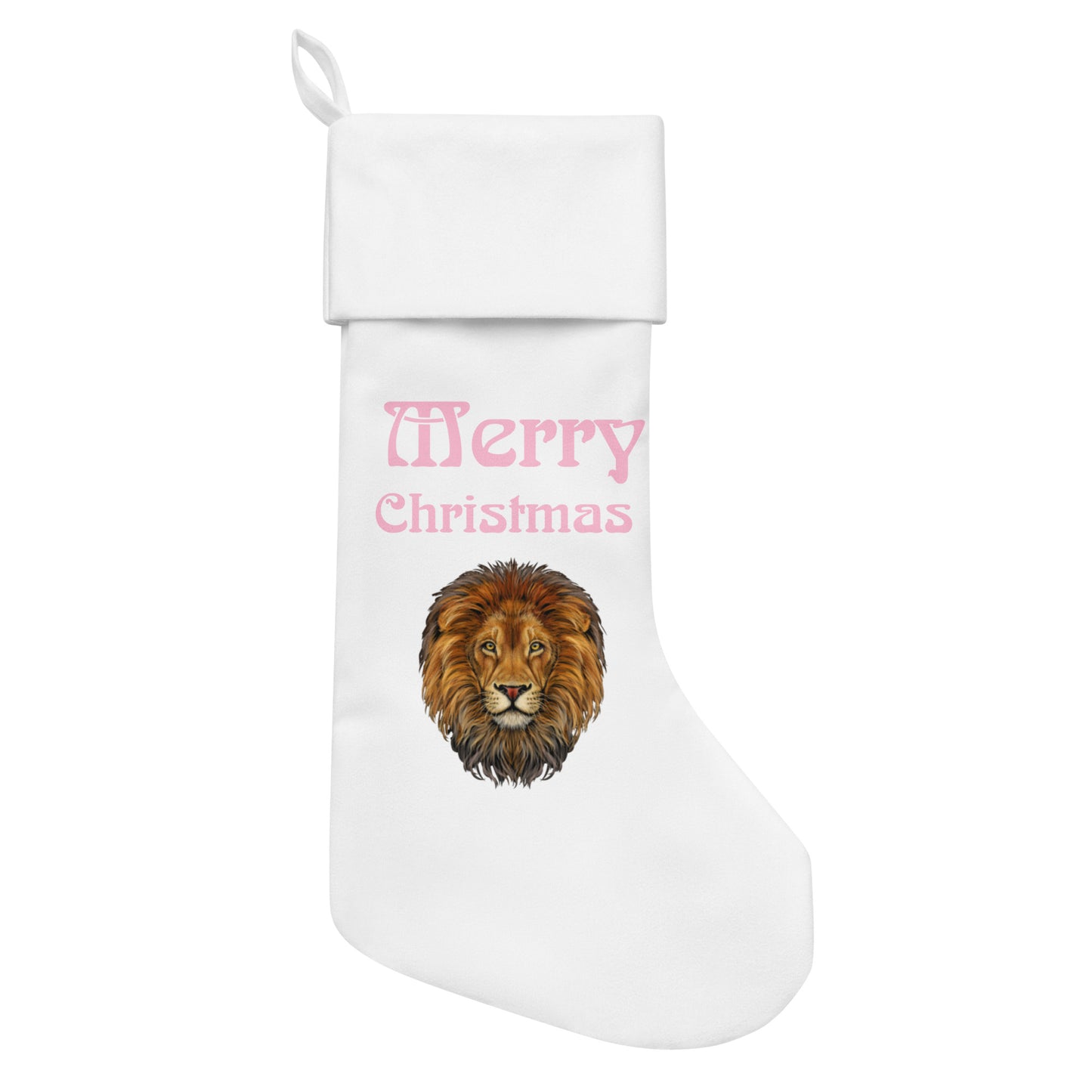 “White”Christmas Stocking W/Cotton Candy Font