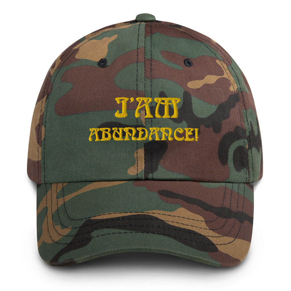 “I’AM ABUNDANCE!”Dad Hat W/Yellow Font