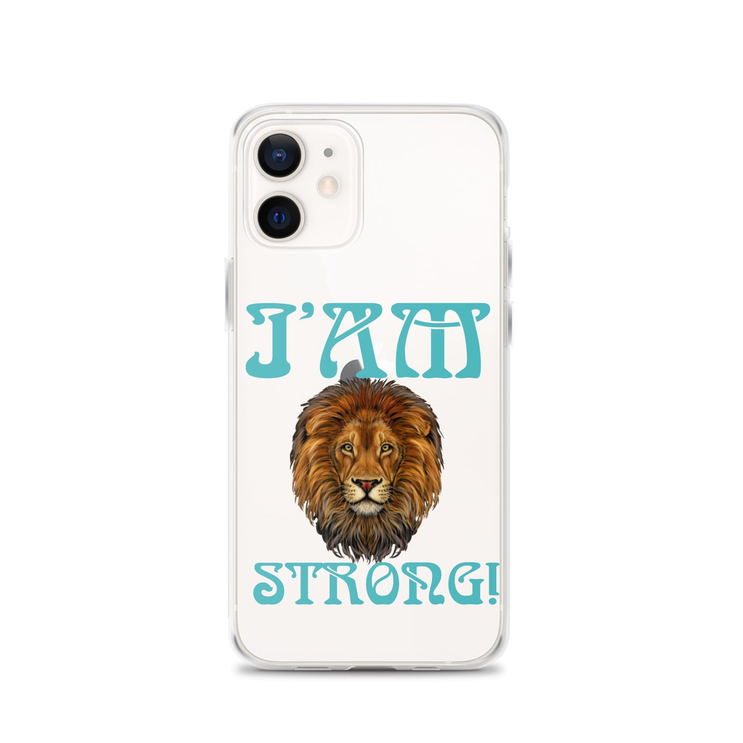 “I’AM STRONG!”Clear Case for iPhone® W/Mint Font