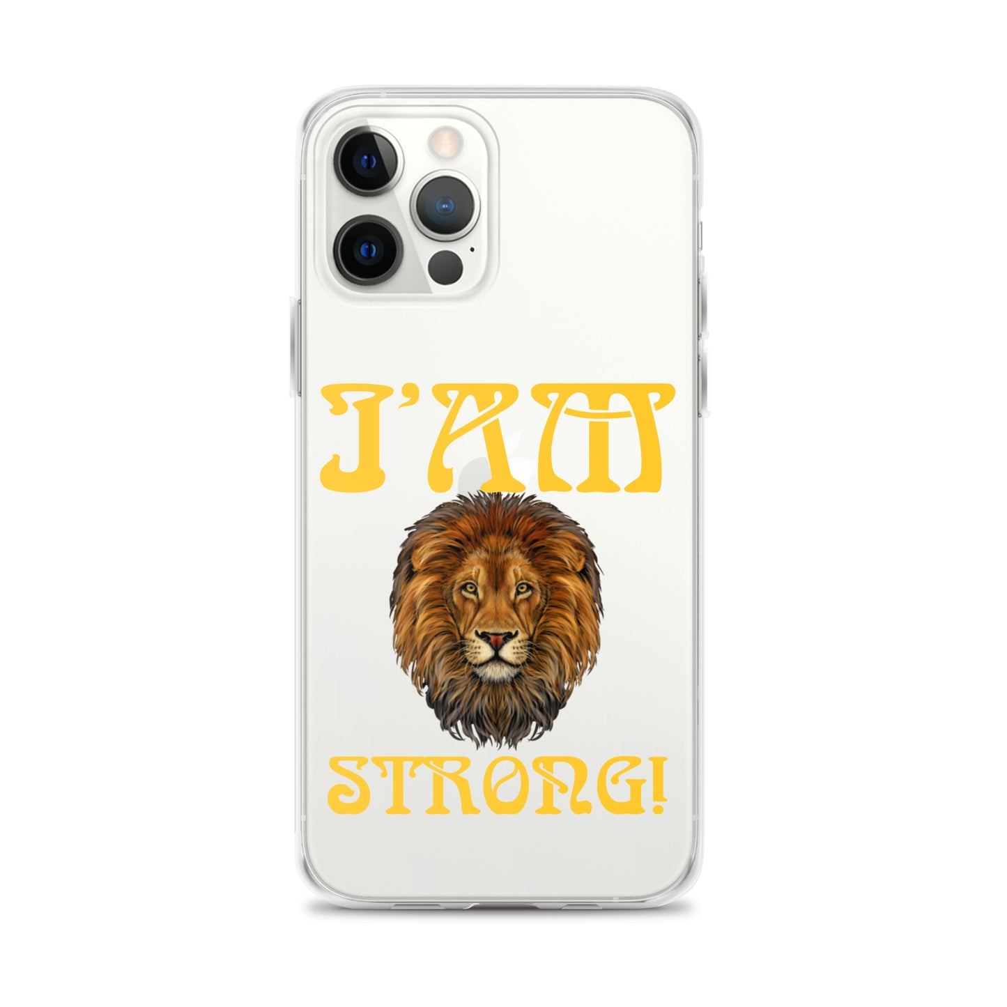 “I’AM STRONG!”Clear Case for iPhone® W/Yellow Font