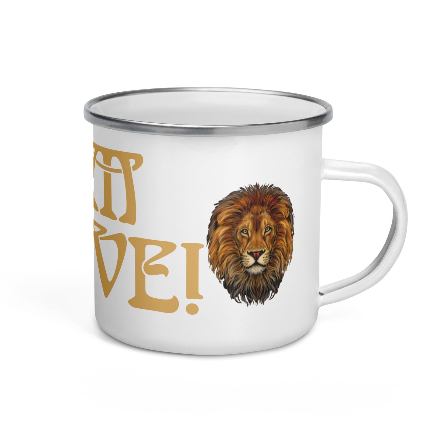 “I’AM BRAVE!”Enamel Mug W/Fawn Font