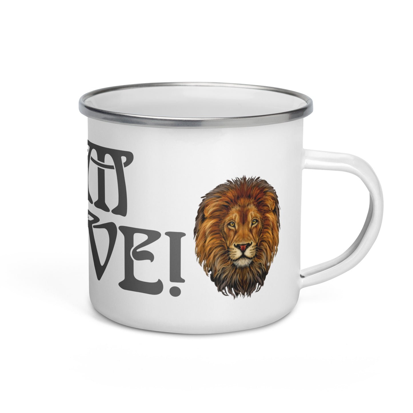 “I’AM BRAVE!”Enamel Mug W/Grey Font