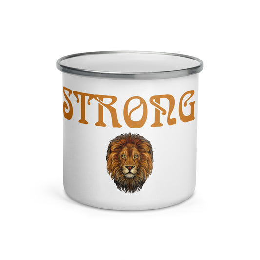 "STRONG"Enamel Mug W/Bronze Font