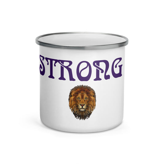 "STRONG"Enamel Mug W/Purple Font