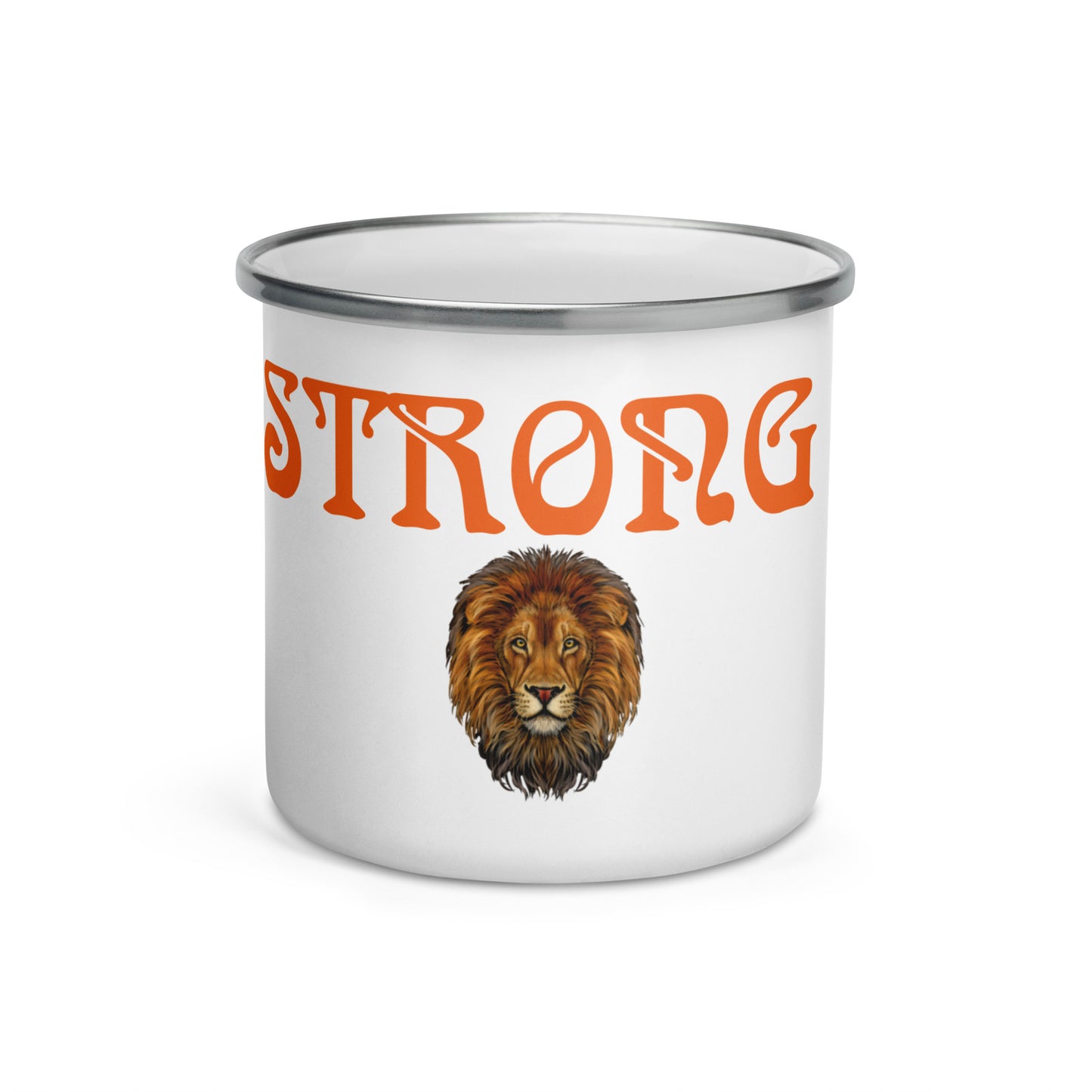 "STRONG"Enamel Mug W/Orange Font