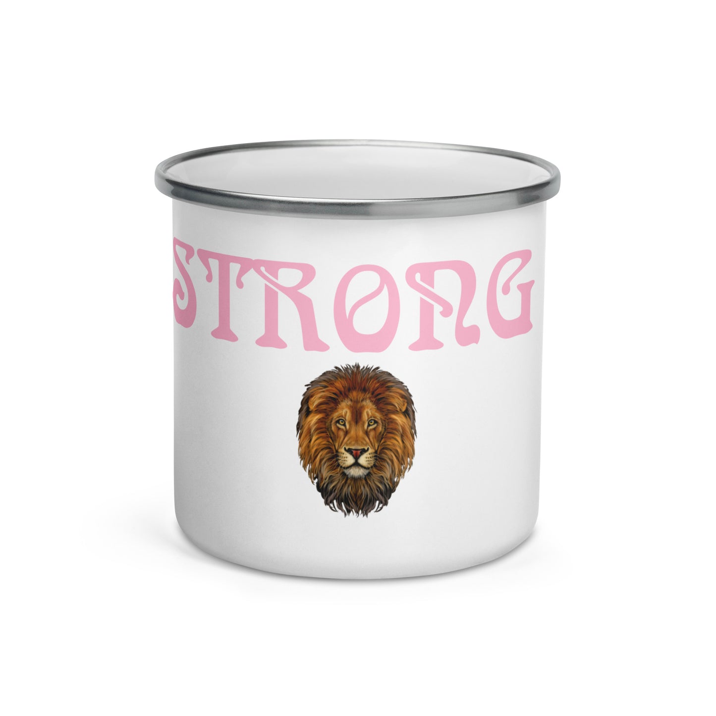 "STRONG"Enamel Mug W/Cotton Candy Font