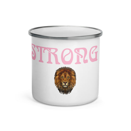 "STRONG"Enamel Mug W/Cotton Candy Font