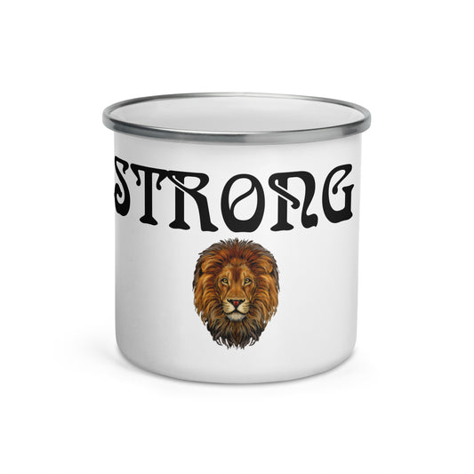 “STRONG”Enamel Mug W/Black Font
