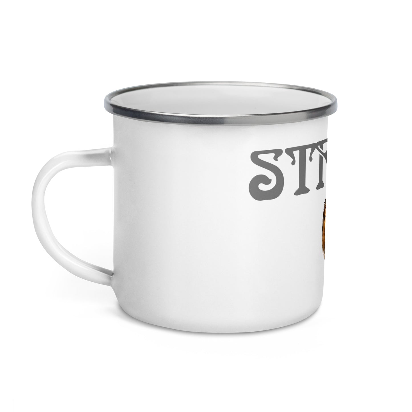 "STRONG"Enamel Mug W/Grey Font