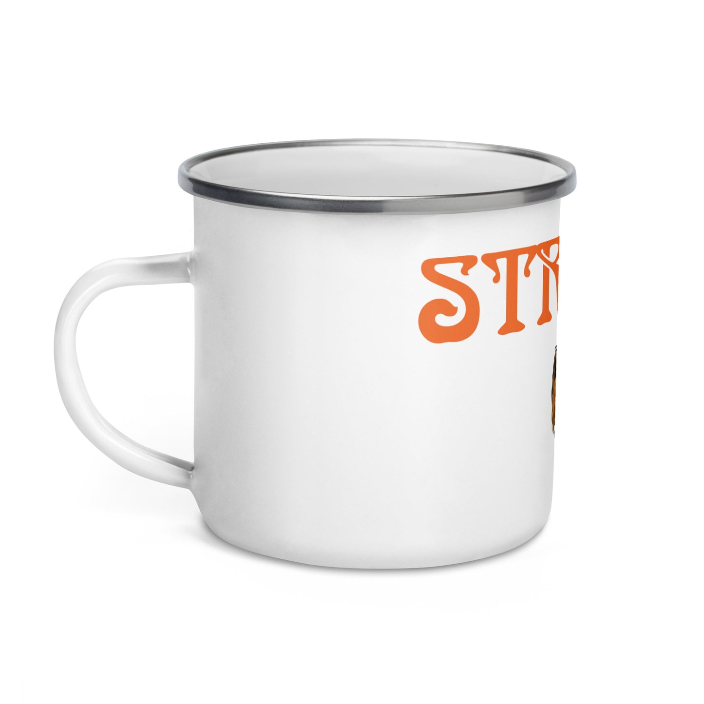 "STRONG"Enamel Mug W/Orange Font