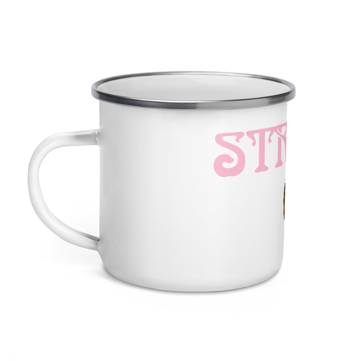 "STRONG"Enamel Mug W/Cotton Candy Font