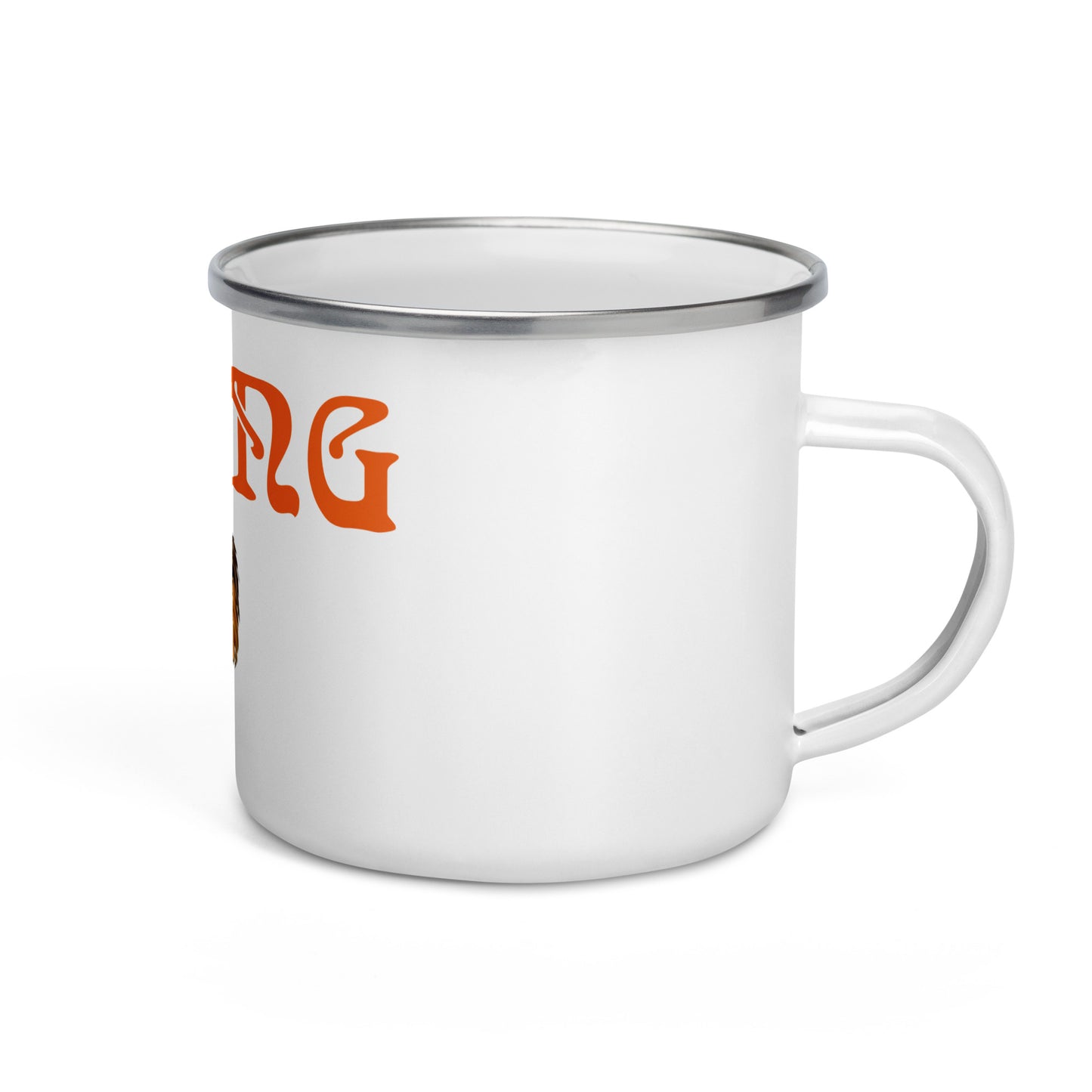 "STRONG"Enamel Mug W/Orange Font