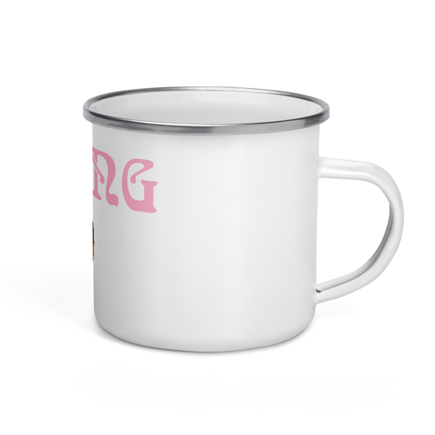 "STRONG"Enamel Mug W/Cotton Candy Font