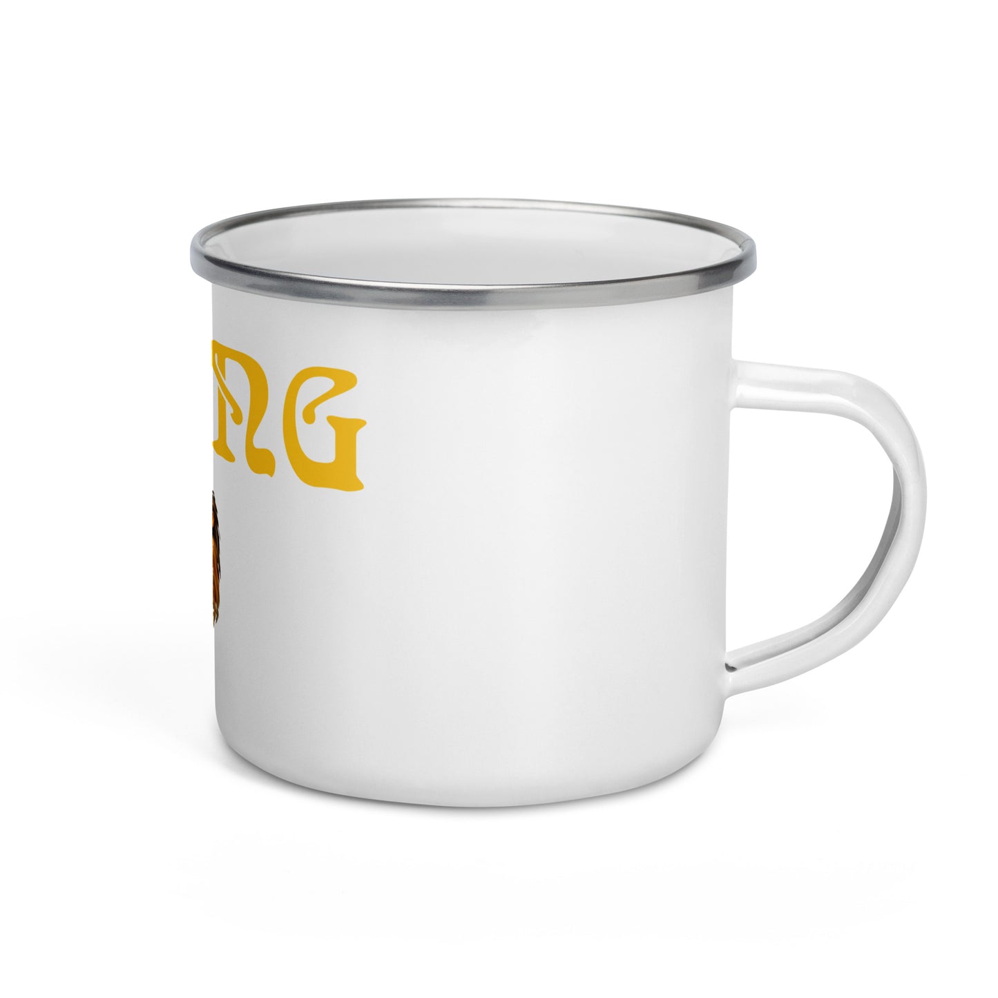 "STRONG"Enamel Mug W/Yellow Font