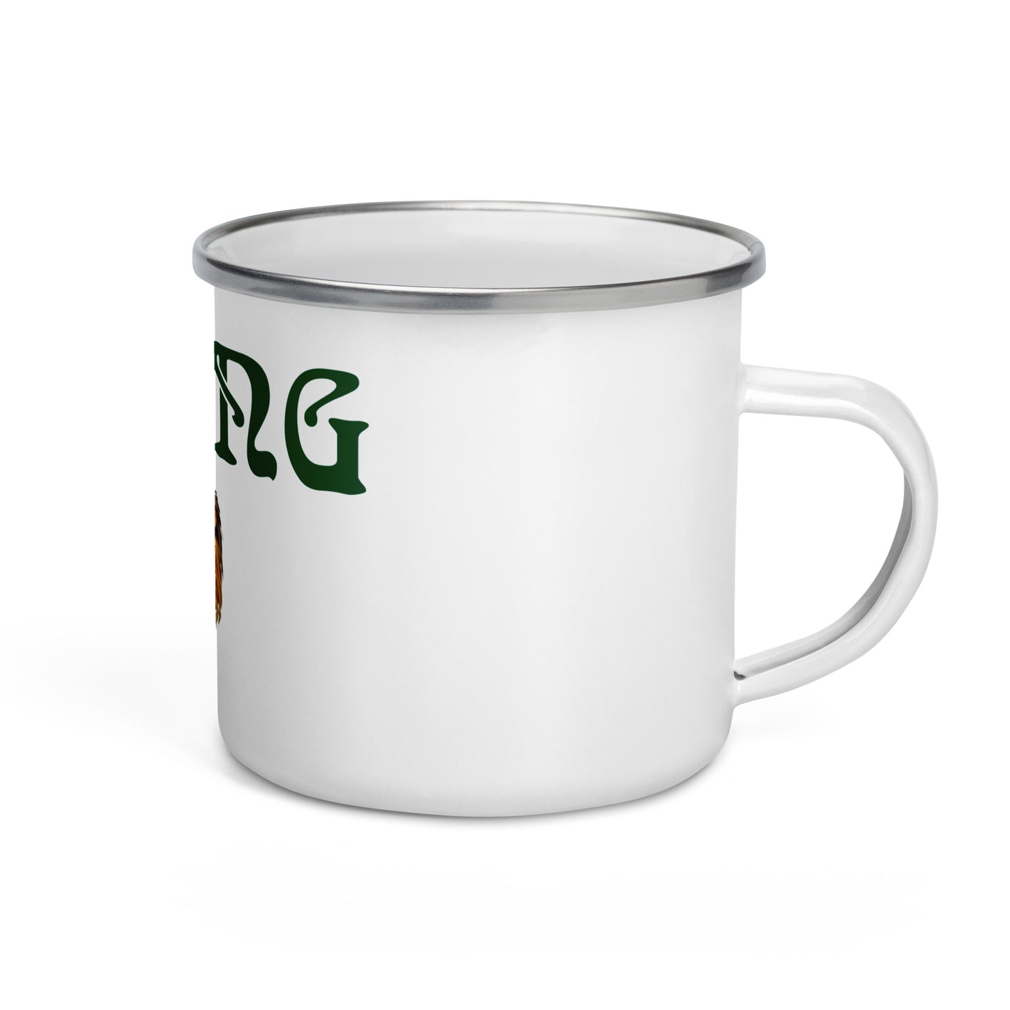 "STRONG"Enamel Mug W/Green Font