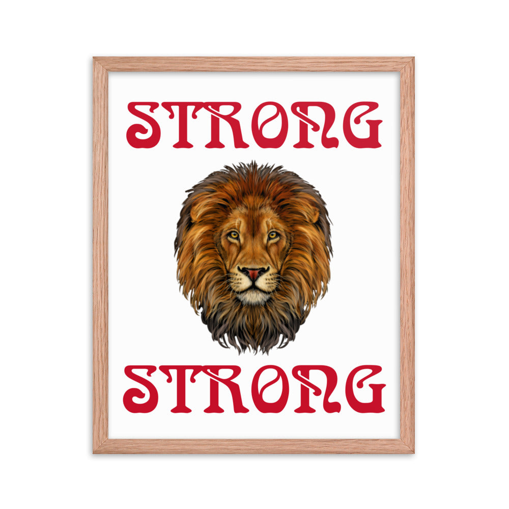 “STRONG” Framed Poster W/Red Font