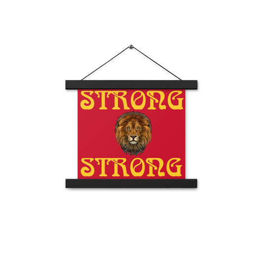 “STRONG”Red Poster W/Yellow Font