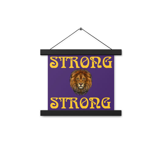 “STRONG” Purple Poster W/Yellow Font