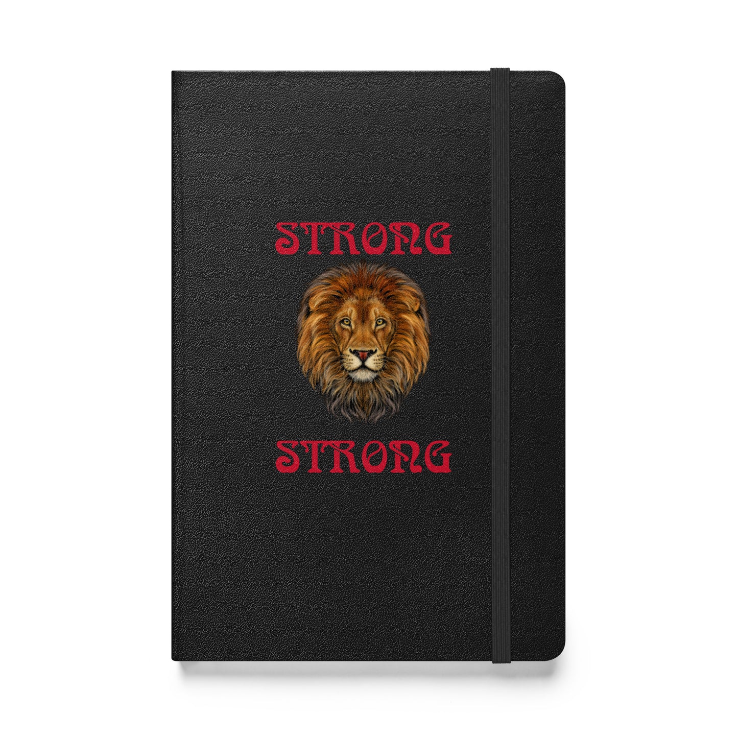 "STRONG"Hardcover Bound Notebook W/Red Font