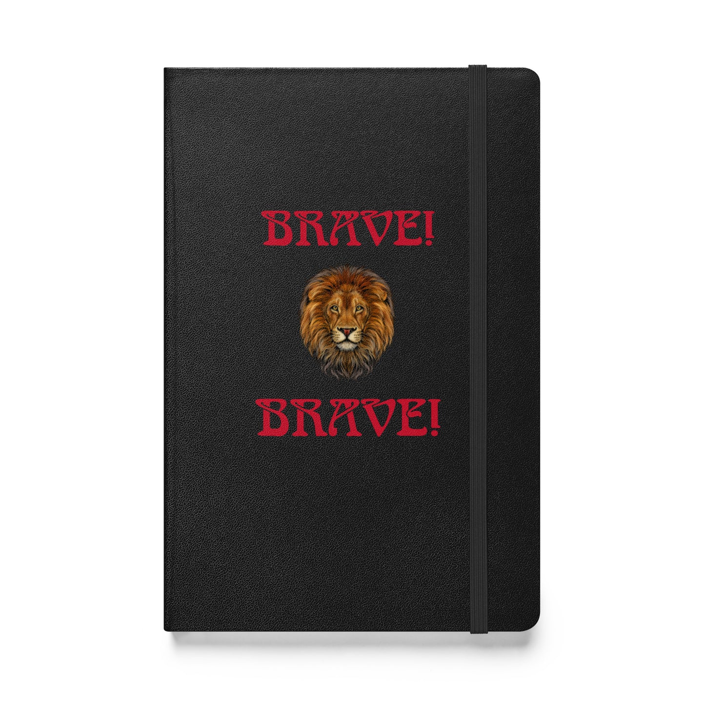 “BRAVE!”Hardcover Bound Notebook W/Red Font