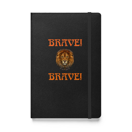 “BRAVE!”Hardcover Bound Notebook W/Orange Font