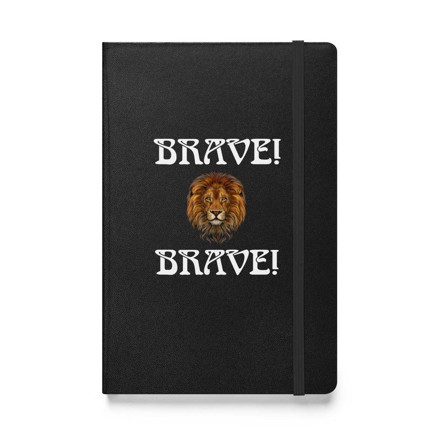 “BRAVE!”Hardcover Bound Notebook W/White Font