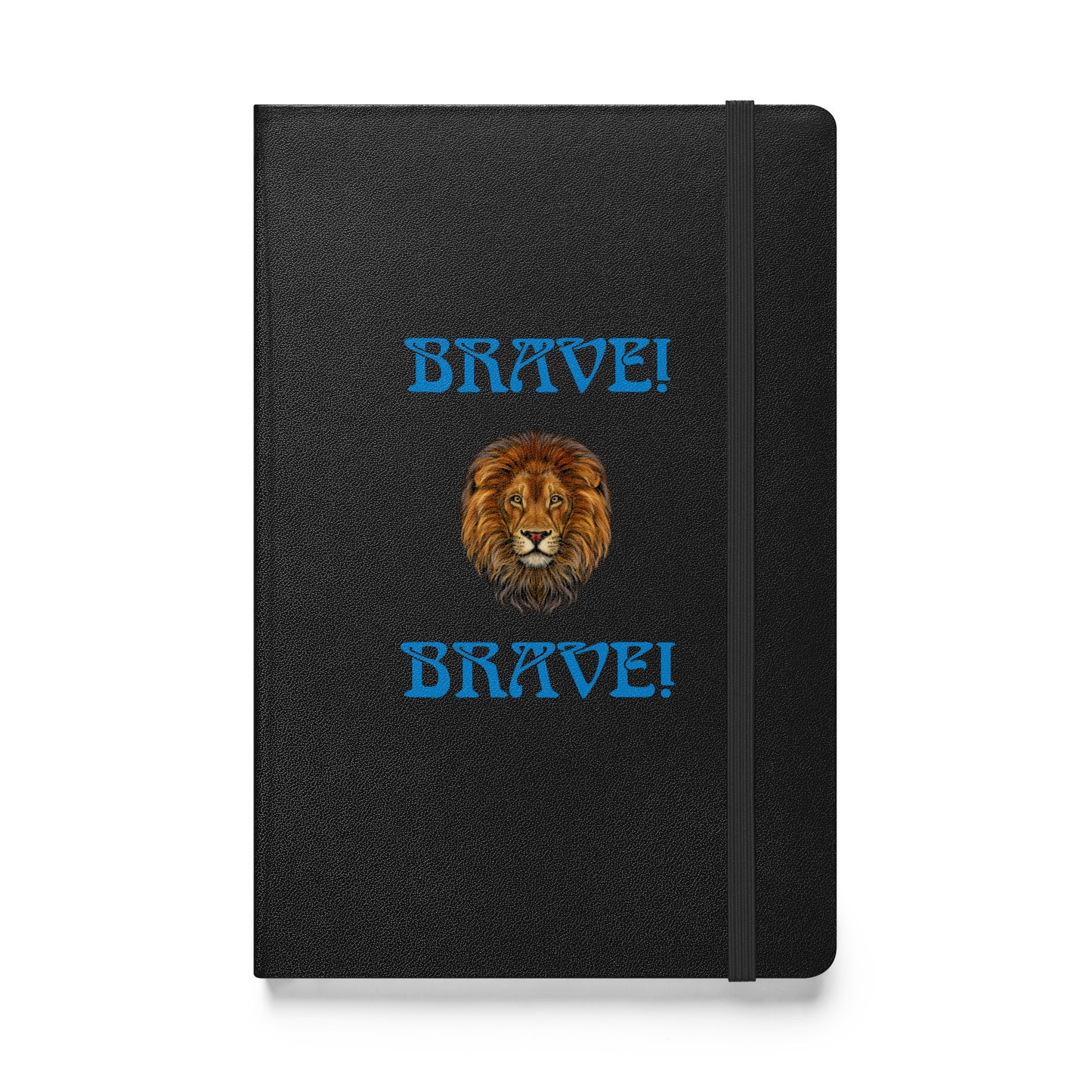 “BRAVE!”Hardcover Bound Notebook W/Blue Font