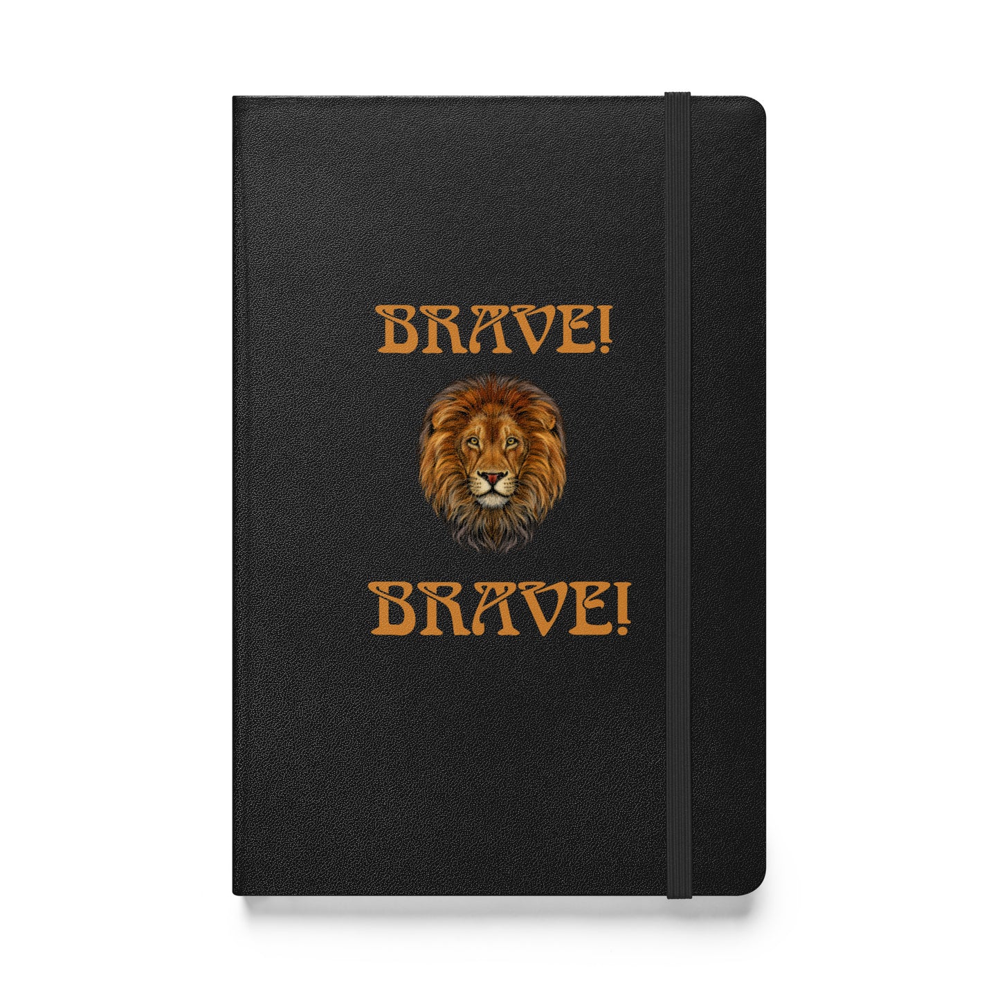 “BRAVE!”Hardcover Bound Notebook W/Bronze Font