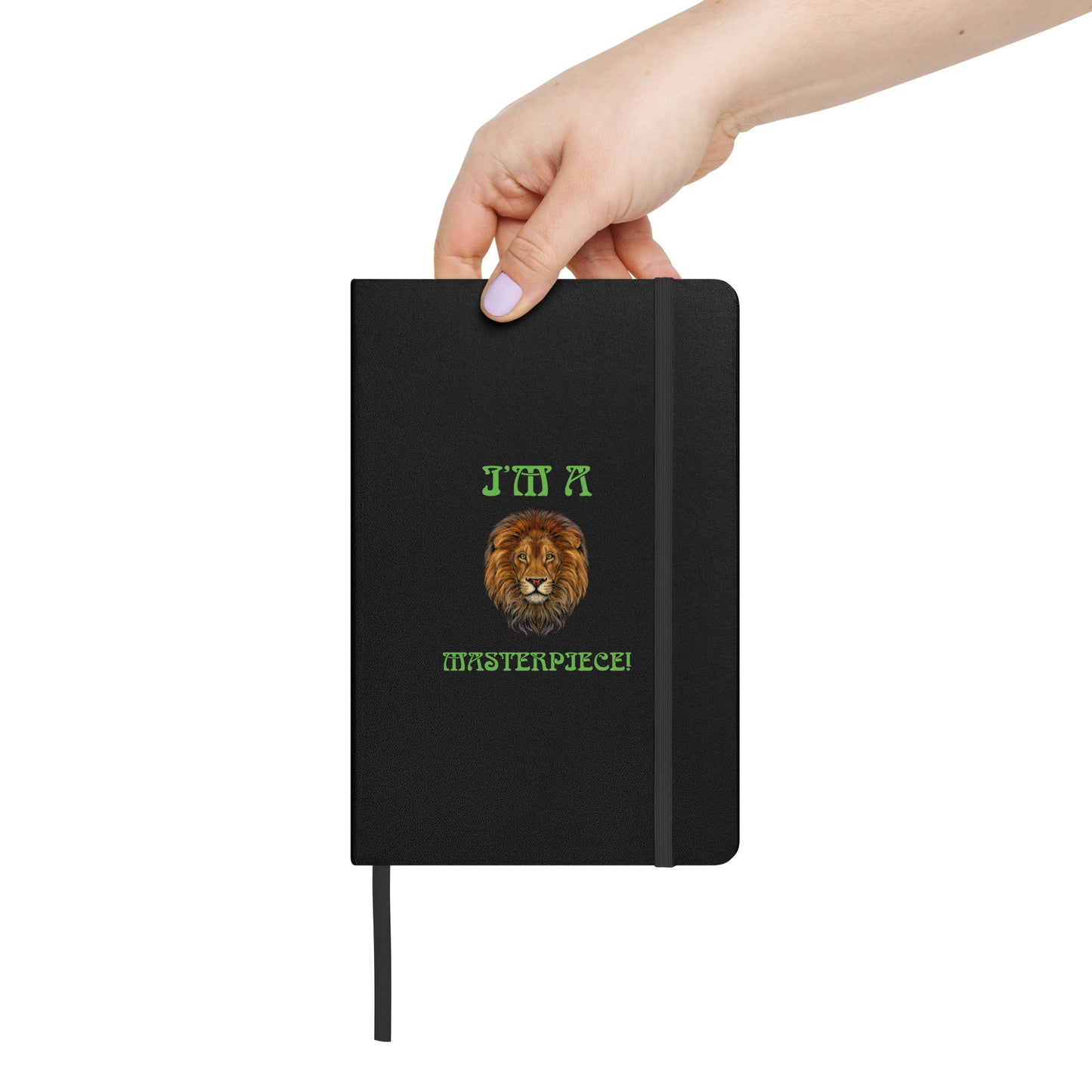 “I’M A MASTERPIECE!”Hardcover Bound Notebook W/Green Font