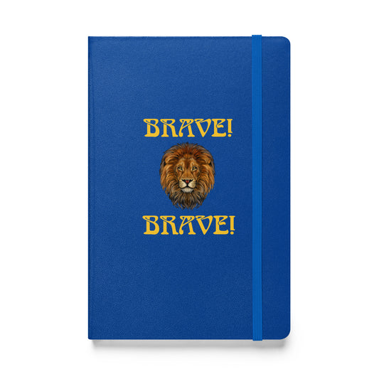 “BRAVE!”Hardcover Bound Notebook W/Yellow Font