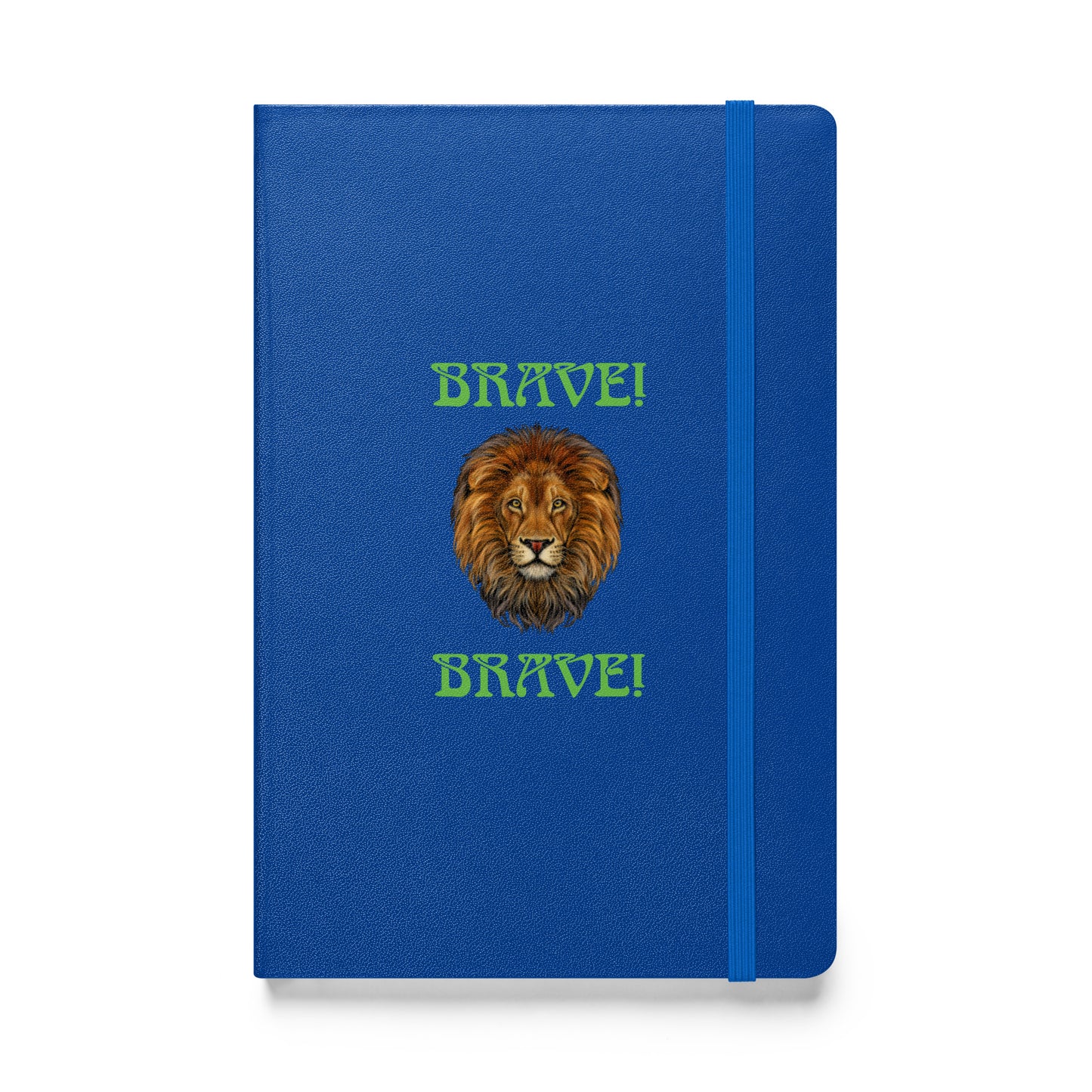 “BRAVE!”Hardcover Bound Notebook W/Green Font