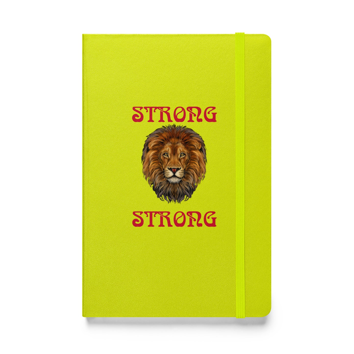 "STRONG"Hardcover Bound Notebook W/Red Font