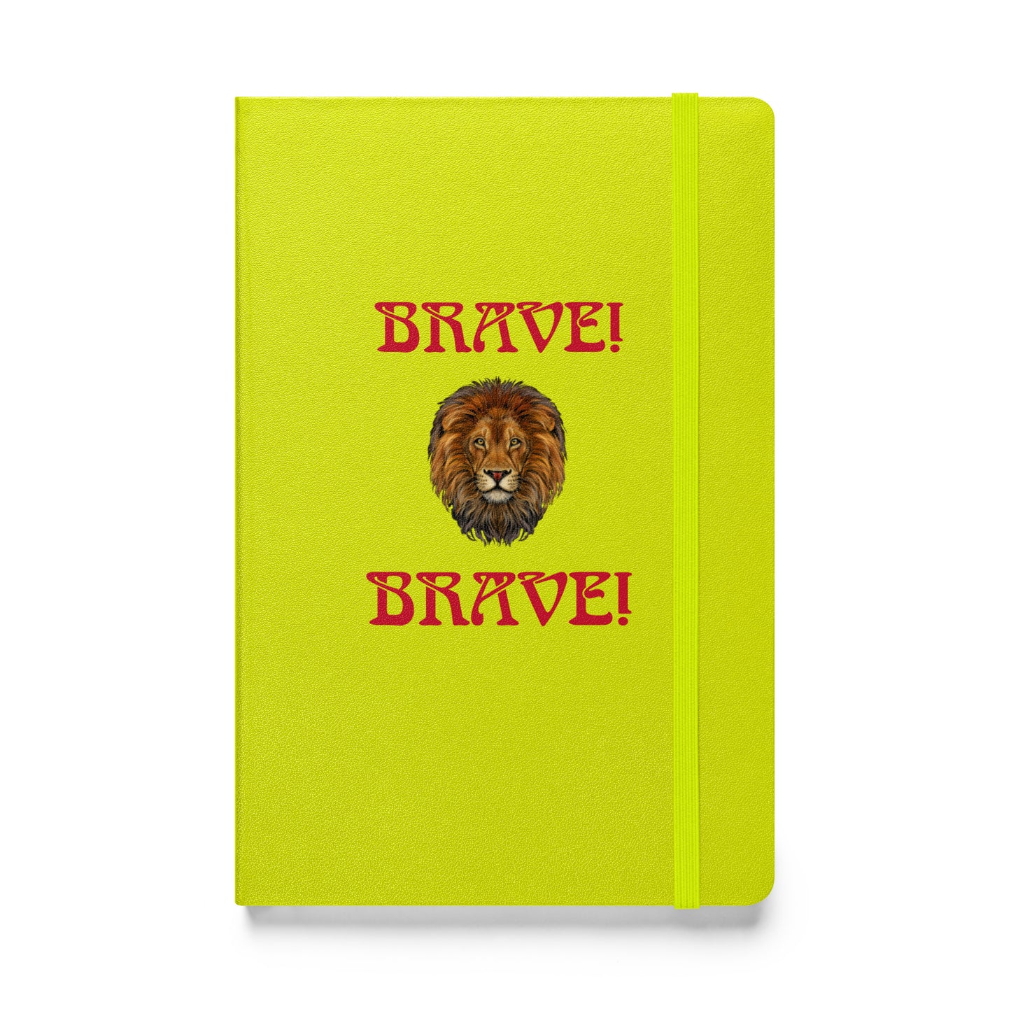 “BRAVE!”Hardcover Bound Notebook W/Red Font