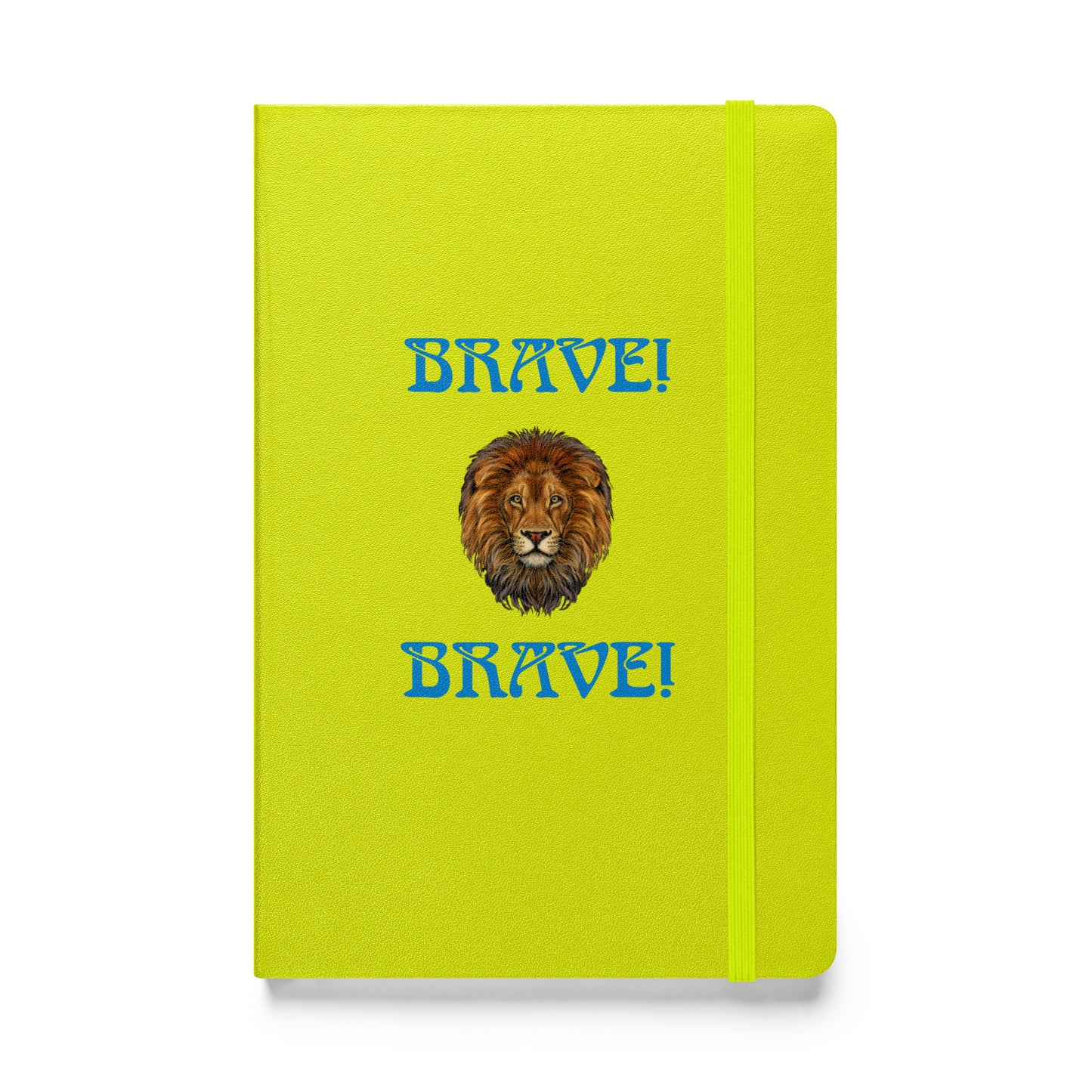 “BRAVE!”Hardcover Bound Notebook W/Blue Font