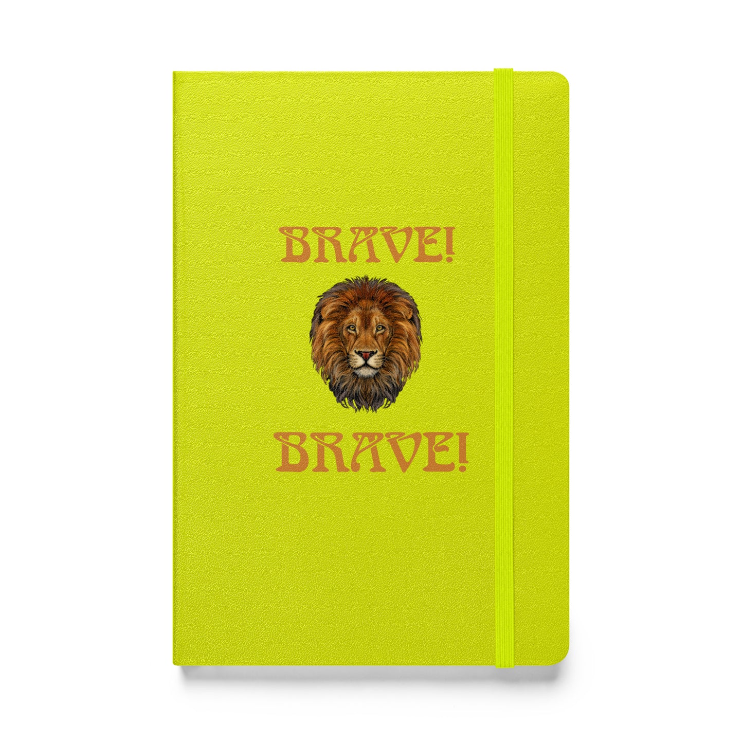 “BRAVE!”Hardcover Bound Notebook W/Bronze Font