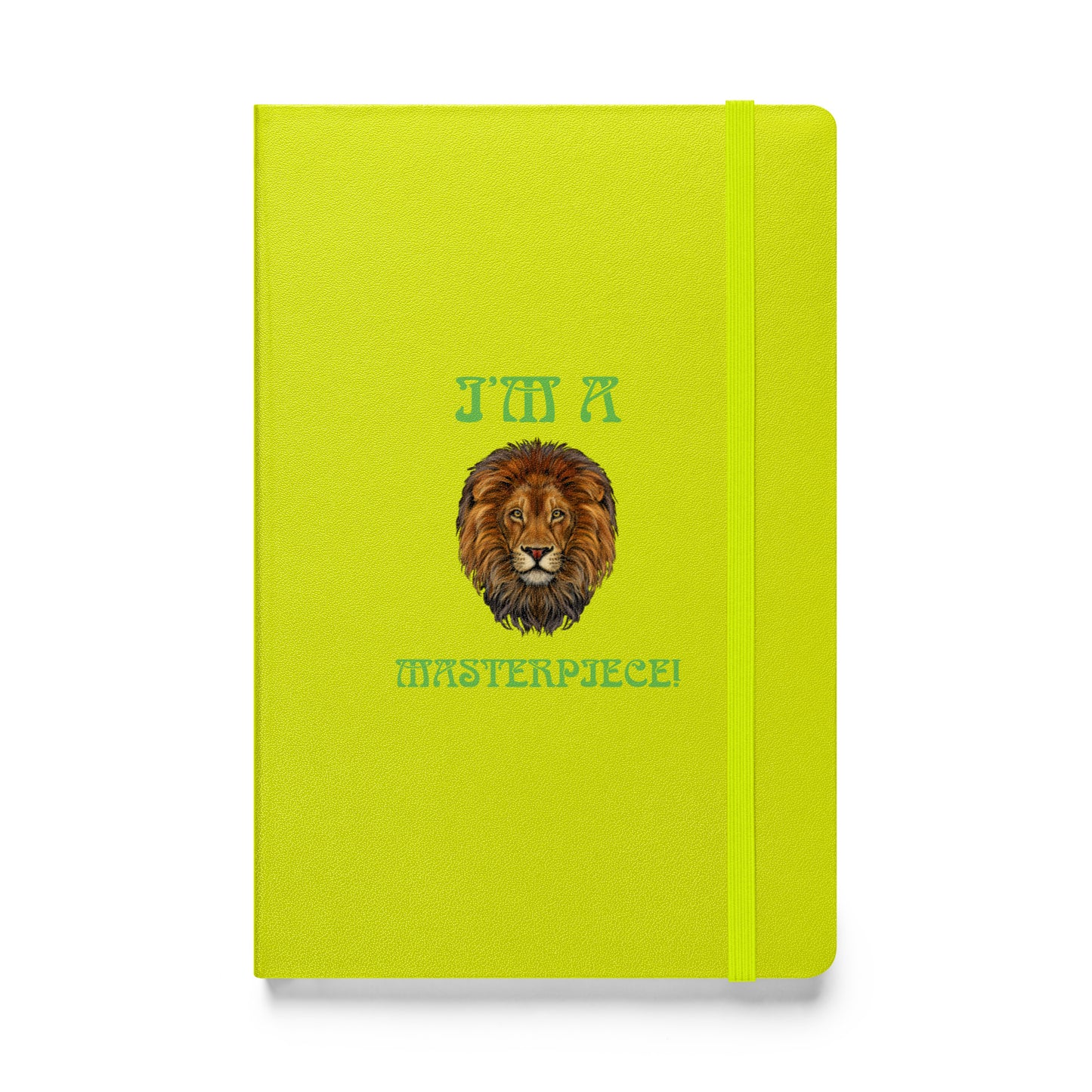 “I’M A MASTERPIECE!”Hardcover Bound Notebook W/Green Font